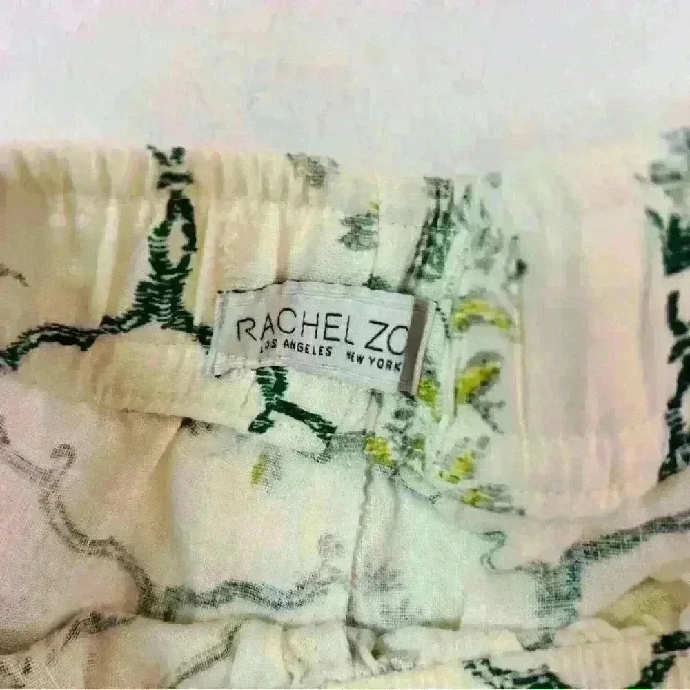Rachel Zoe Green Floral Linen Pants for Women - Picture 5 of 7
